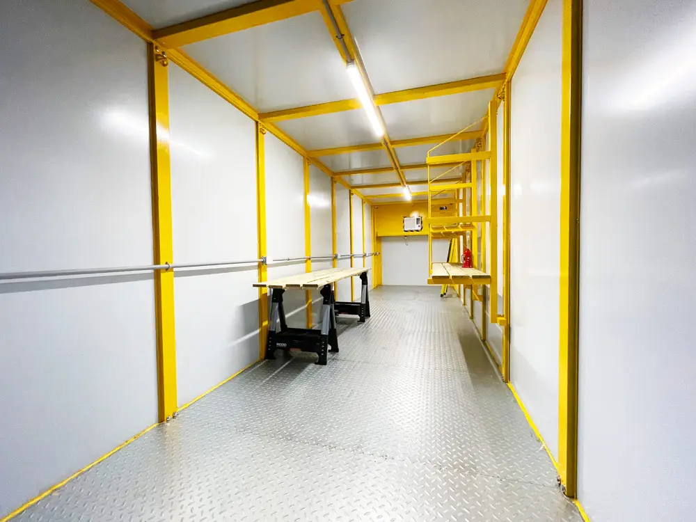 Interior view of contractor space